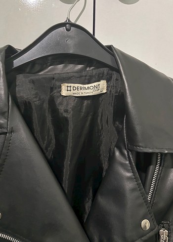 Siyah Deri Biker Ceket - Görsel 2