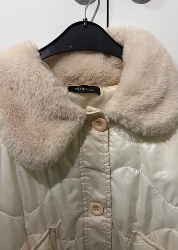 Beyaz Suni Kürk Detaylı Kadın Ceket - Görsel 2