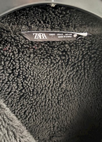 Siyah Süet Kadın Mont, Kürklü, Salaş Kesim - Görsel 2