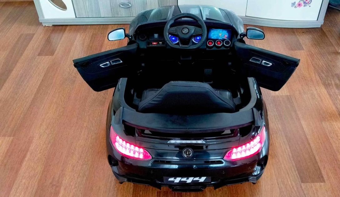 Siyah Elektrikli Çocuk Oyuncak Arabası - Görsel 3