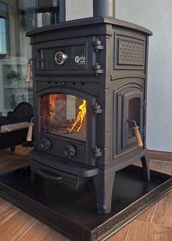 Siyah Dökme Demir Odun Sobası - Görsel 2