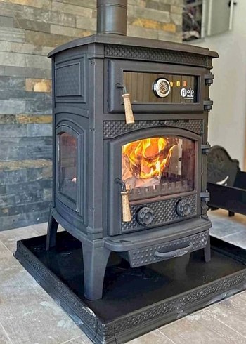 Siyah Dökme Demir Odun Sobası - Görsel 3