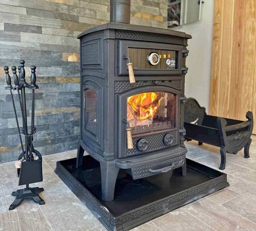 Siyah Dökme Demir Odun Sobası - Görsel 3