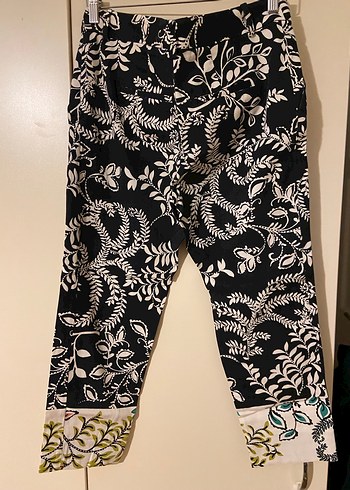 Bohem Desenli Midi Kadın Kumaş Pantolon - Görsel 3