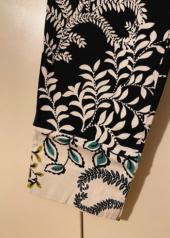 Bohem Desenli Midi Kadın Kumaş Pantolon - Görsel 2