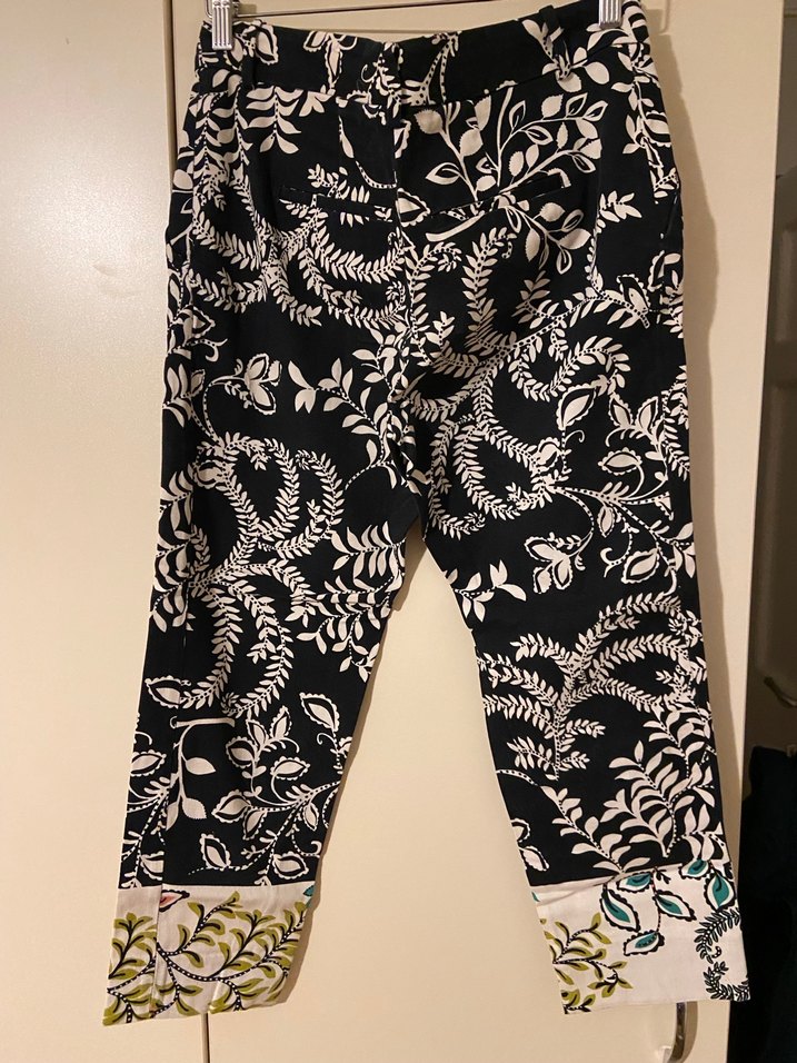 Bohem Desenli Midi Kadın Kumaş Pantolon - Görsel 3