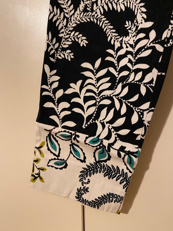 Bohem Desenli Midi Kadın Kumaş Pantolon - Görsel 2