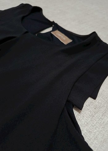 Siyah Hamile Midi Elbise - Görsel 2