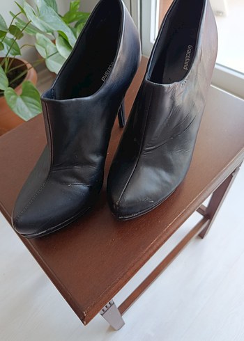 Siyah Rugan Dolgu Topuklu Kadın Stiletto - Görsel 3