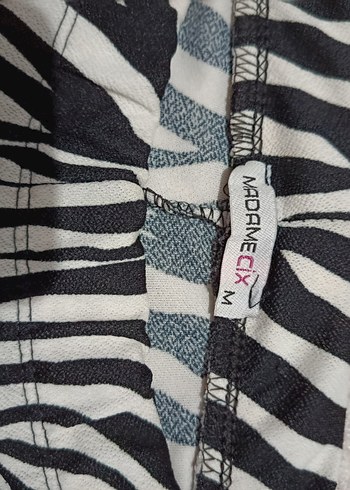 Kadın Gri Zebra Desenli Flared Pantolon - Görsel 3