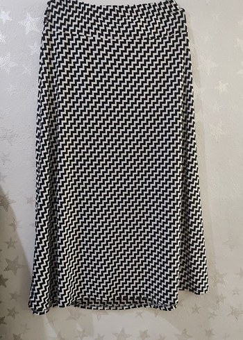 Kadın Uzun Pilili Zebra Desenli Etek - Görsel 3