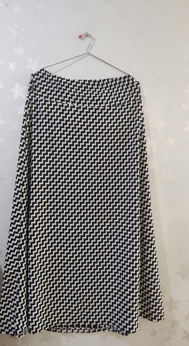 Kadın Uzun Pilili Zebra Desenli Etek - Görsel 4