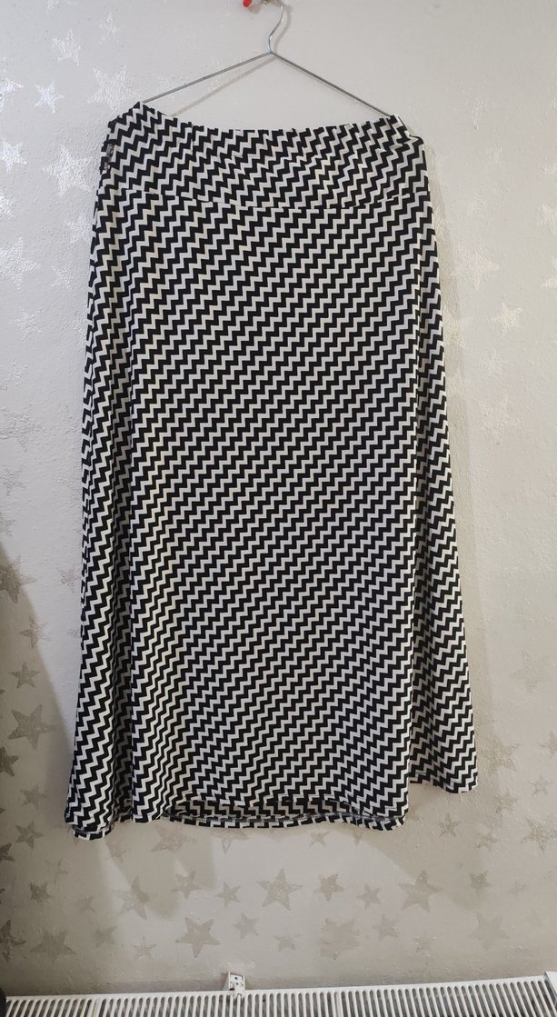 Kadın Uzun Pilili Zebra Desenli Etek - Görsel 3