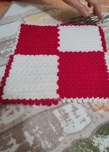 Kırmızı Beyaz Kareli Banyo Süngeri - Görsel 4