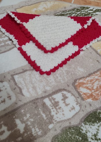 Kırmızı Beyaz Kareli Banyo Süngeri - Görsel 5