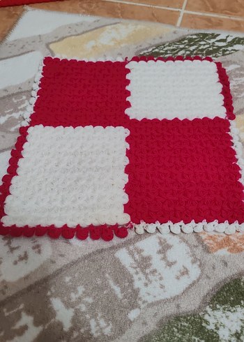 Kırmızı Beyaz Kareli Banyo Süngeri - Görsel 2