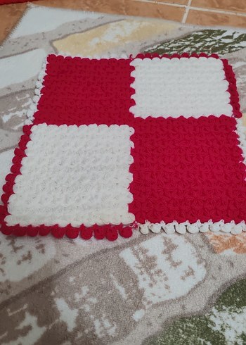 Kırmızı Beyaz Kareli Banyo Süngeri - Görsel 3