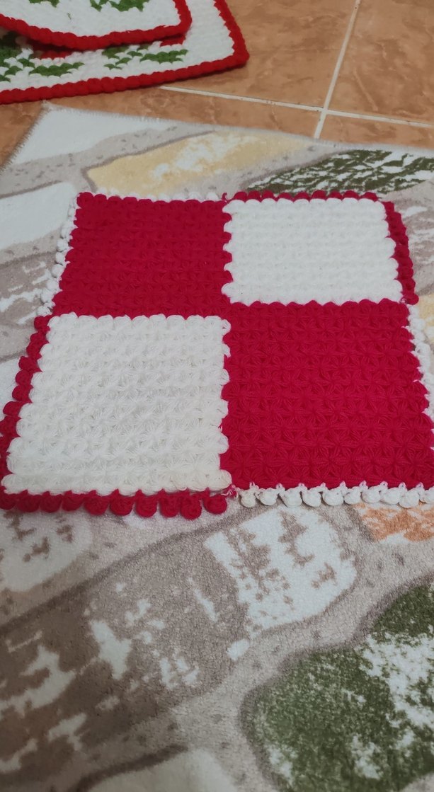 Kırmızı Beyaz Kareli Banyo Süngeri - Görsel 2