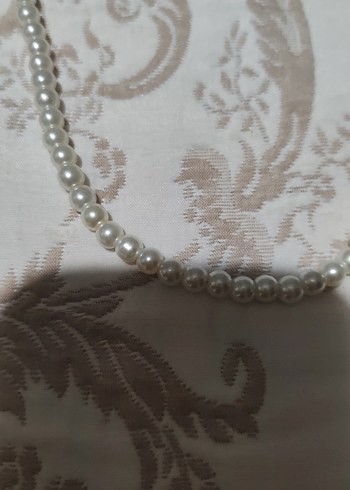 Beyaz Boncuklu Midi Kolye ve Küpe Seti - Görsel 4