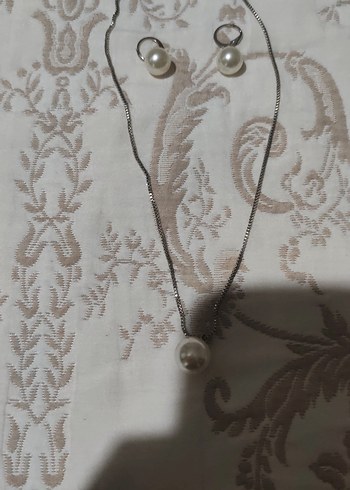 İncili kolye seti - Görsel 5