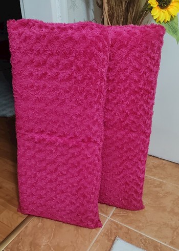 Renkli Pembe Yumuşak Dokulu Yastık - Görsel 3