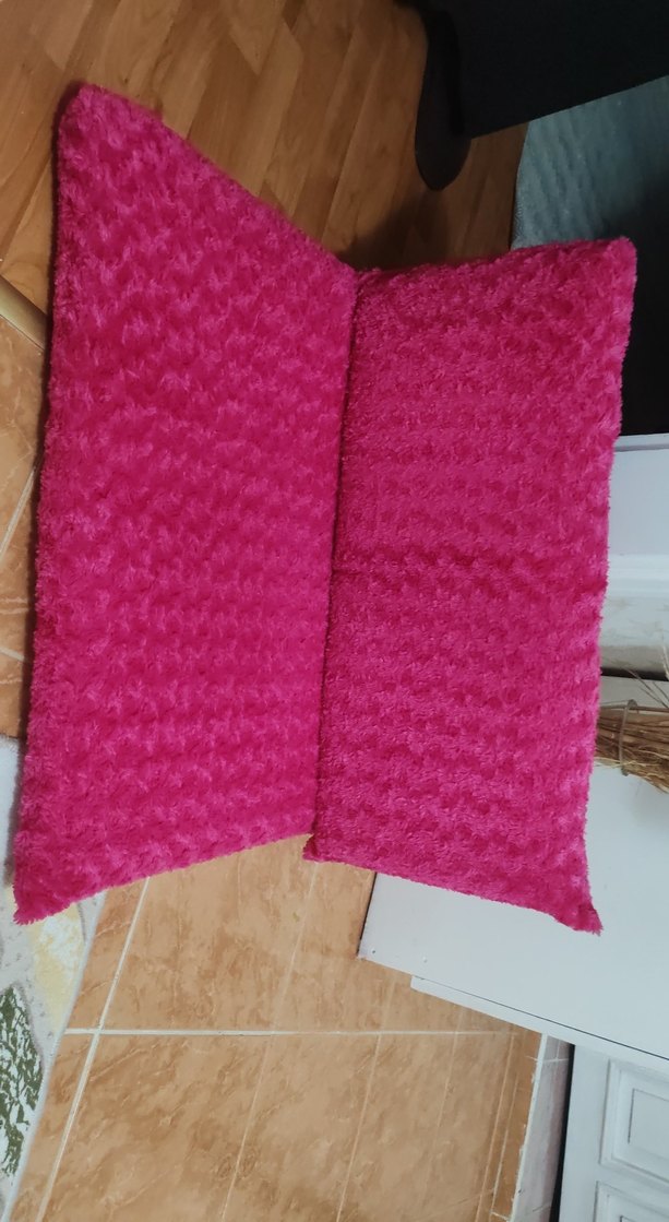 Renkli Pembe Yumuşak Dokulu Yastık - Görsel 5