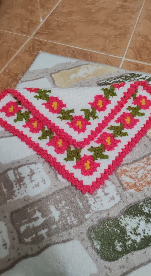 Çiçek Desenli Çok Renkli Banyo Süngeri - Görsel 4