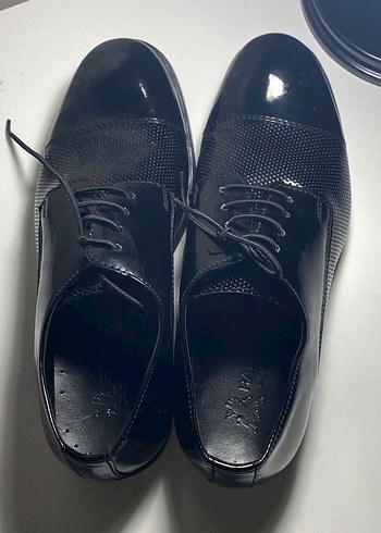 Siyah rugan Klasik Erkek Çocuk Ayakkabı - Görsel 2