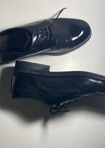 Siyah rugan Klasik Erkek Çocuk Ayakkabı - Görsel 3