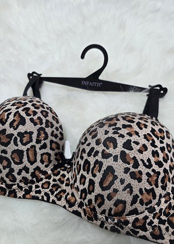 Leopar Desenli Kahverengi Sütyen - Görsel 2