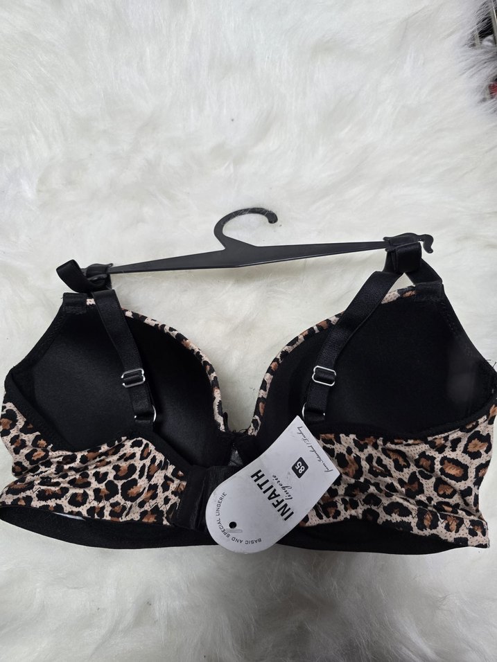 Leopar Desenli Kahverengi Sütyen - Görsel 3