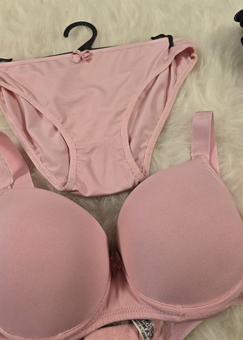 Pembe Normcore Sütyen ve Külot Takımı - Görsel 2