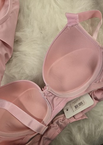 Pembe Normcore Sütyen ve Külot Takımı - Görsel 3