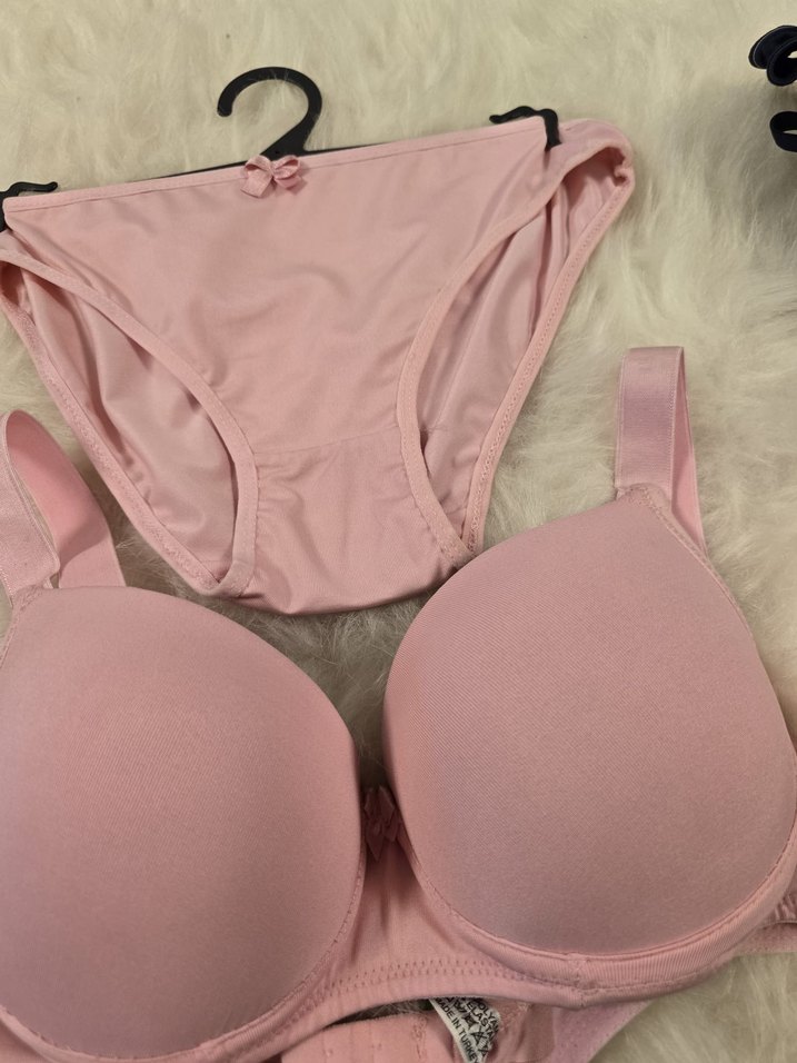 Pembe Normcore Sütyen ve Külot Takımı - Görsel 2