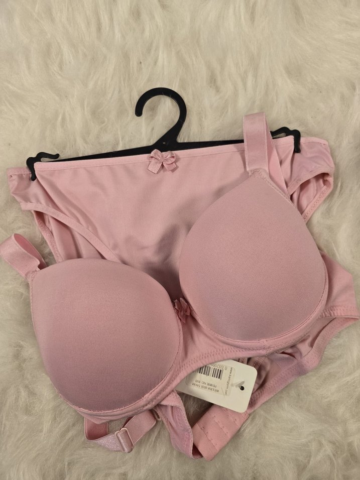 Pembe Normcore Sütyen ve Külot Takımı - Görsel 4