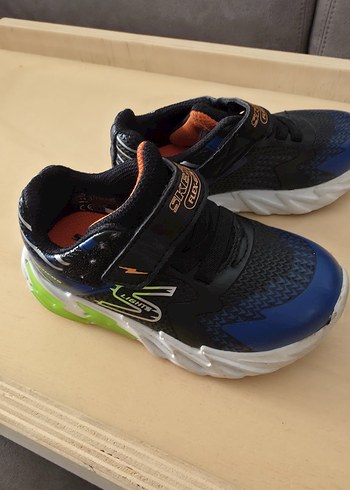 Skechers Mavi Bağcıksız Erkek Çocuk Spor Ayakkabı ışıklı - Görsel 3