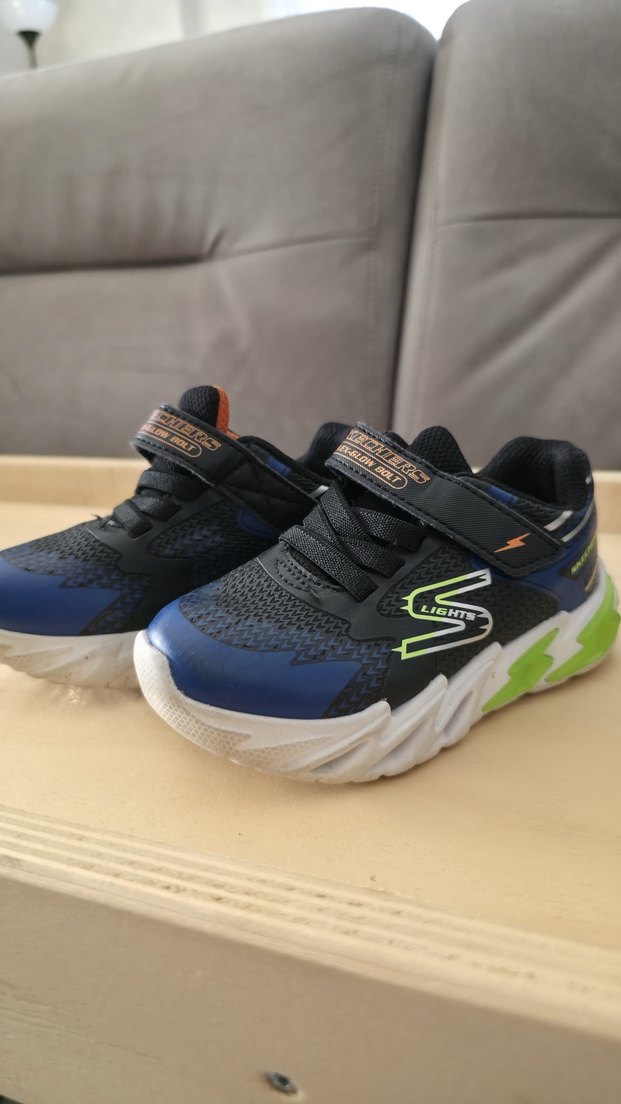Skechers Mavi Bağcıksız Erkek Çocuk Spor Ayakkabı ışıklı - Görsel 5