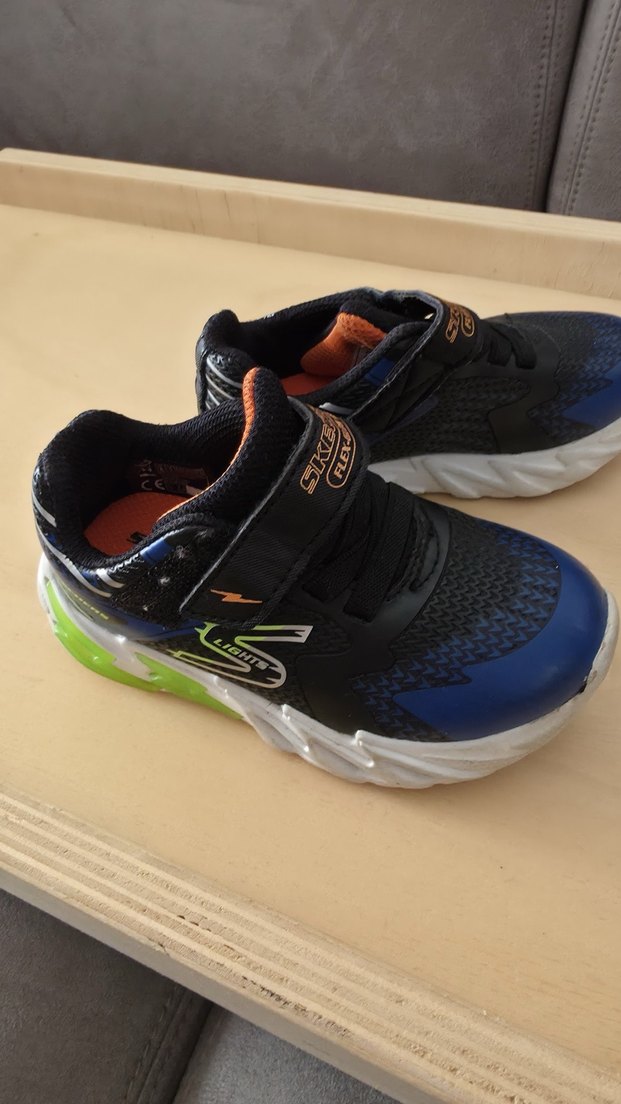 Skechers Mavi Bağcıksız Erkek Çocuk Spor Ayakkabı ışıklı - Görsel 3