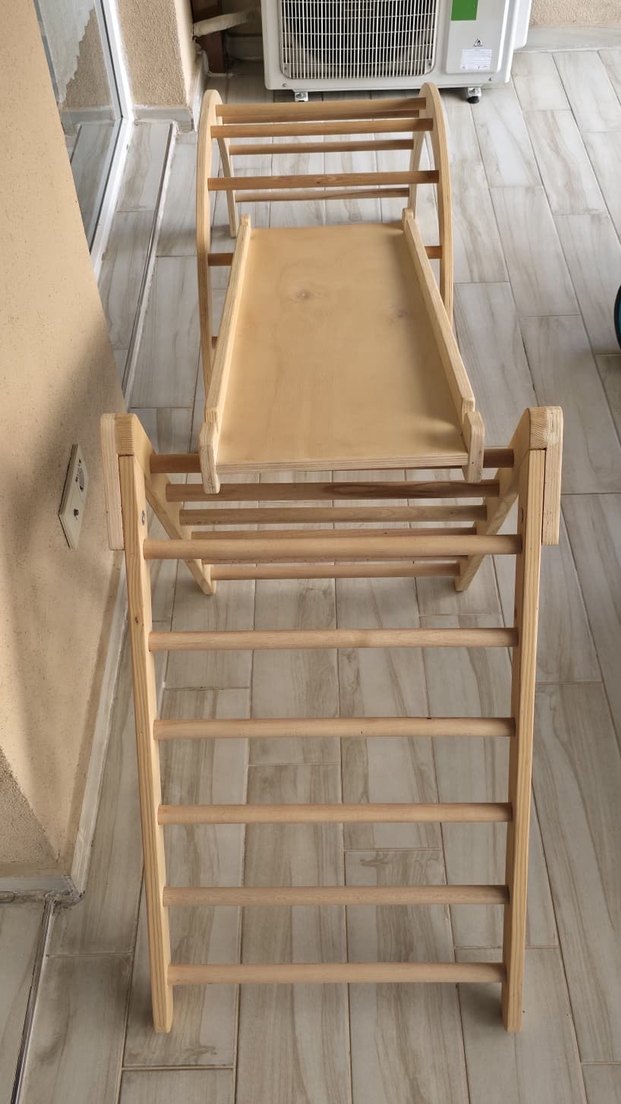 Bej Renkli Ahşap Çocuk Oyun Mobilyası pikler seti - Görsel 3