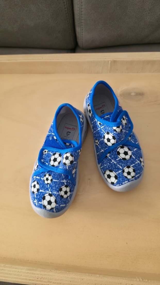 Superfit Mavi Futbol Desenli Erkek Çocuk ev ayakkabısı - Görsel 2