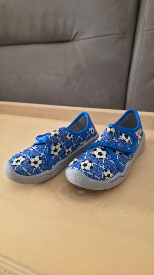 Superfit Mavi Futbol Desenli Erkek Çocuk ev ayakkabısı - Görsel 3