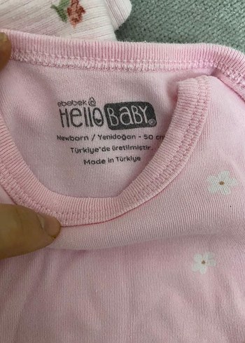 Pembe Uzun Kollu Bebek Body - Görsel 3