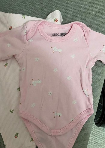 Pembe Uzun Kollu Bebek Body - Görsel 2