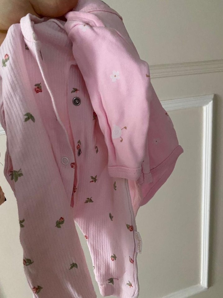 Pembe Uzun Kollu Bebek Body - Görsel 5