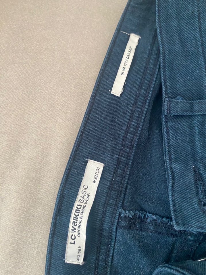Erkek Lacivert Denim Pantolon - Görsel 5