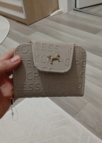 Beyaz Deri Fermuarlı Kadın Cüzdanı - Görsel 2