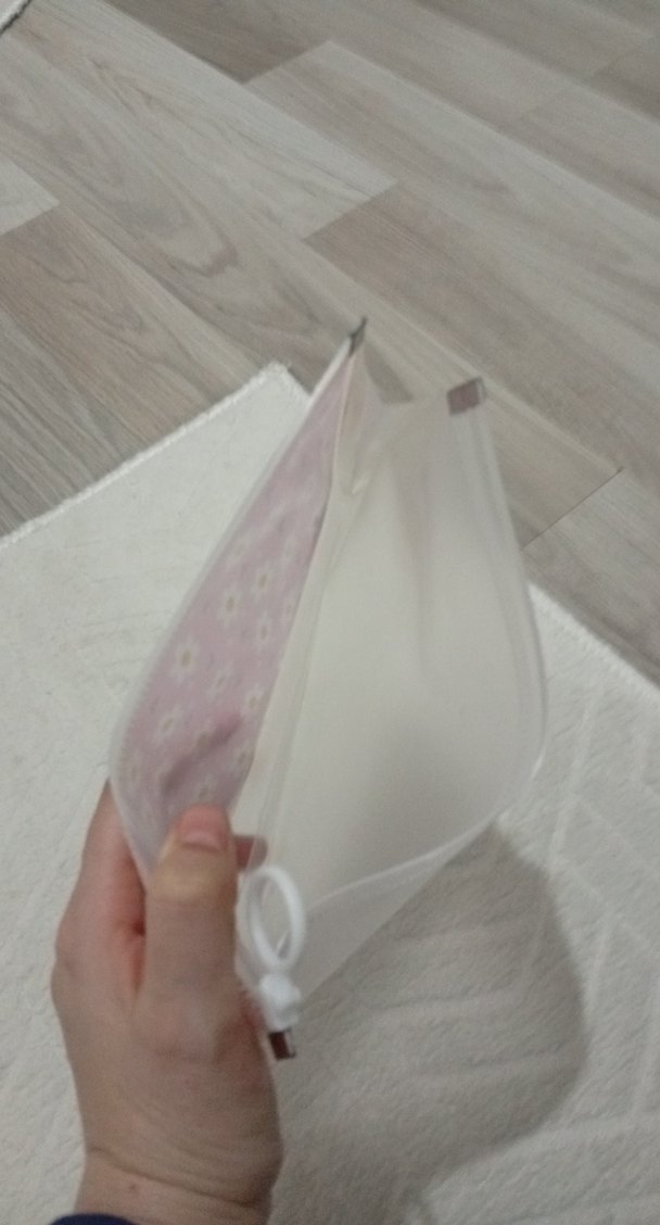 Pembe Parlak Pastel Makyaj Çantası - Görsel 2