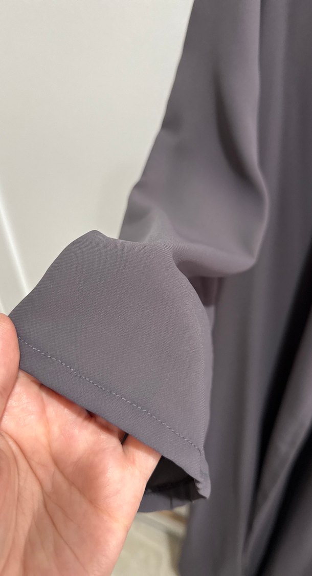 Uzun Kollu Gri Kadın Kimono - Görsel 2