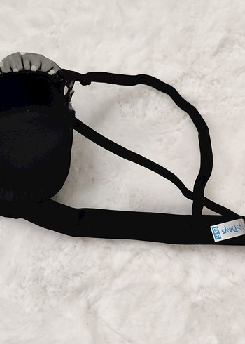 Siyah Puantiyeli Mini Goth Sütyen - Görsel 6