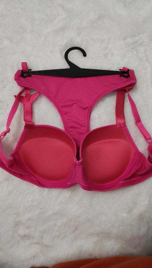 Pembe Baskılı Streetwear Sütyen Takımı - Görsel 2